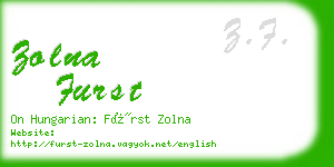 zolna furst business card